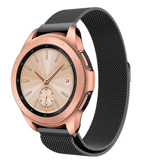 Samsung Galaxy Watch (42mm) milanese stainless watch band - Black