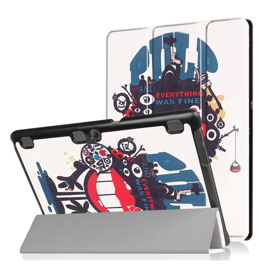 Lenovo Tab 10 TB-X103F patterned tri-fold leather flip case - Cartoon Pattern