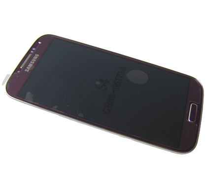 Etupaneeli kosketuspaneelilla Näyttö Samsung I9505 Galaxy S4 LTE - purple (Alkuperäinen)