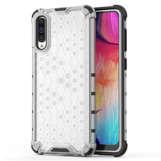 Bofink Honeycomb Samsung Galaxy A50 kuoret - Valkoinen