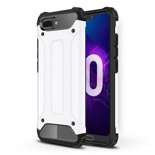 Huawei Honor 10 Muovi ja TPU Hybriidi Takasuoja Kuori - Valkoinen