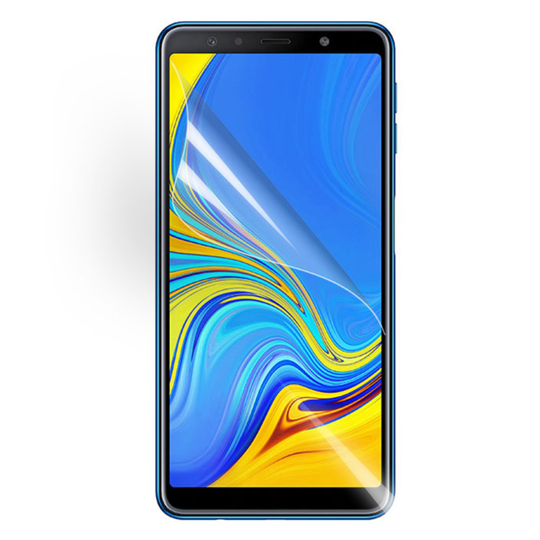Samsung Galaxy A7 (2018) LCD ultra kirkas HD pehmeä silikooni suojaava näyttö kalvo - Transparentti