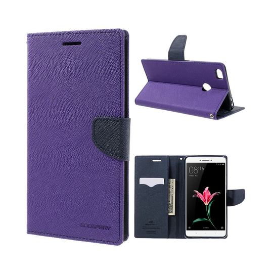 Mercury Goospery Xiaomi Mi Max Nahkakotelo Läpällä - Violetti