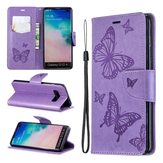 Butterfly Samsung Galaxy S10 Plus kotelot - Violetti