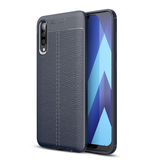 Samsung Galaxy A50 litchi case - Dark Blue