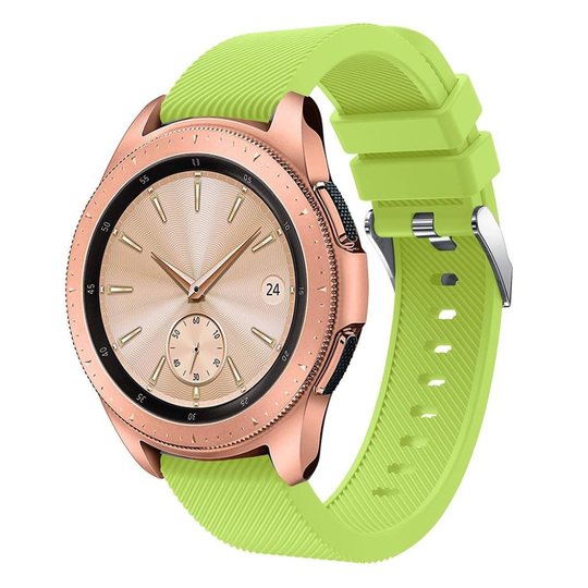 Samsung Galaxy Watch (42mm) kudottu pintainen silikooni muovinen kellon vaihto ranneke - Vihreä