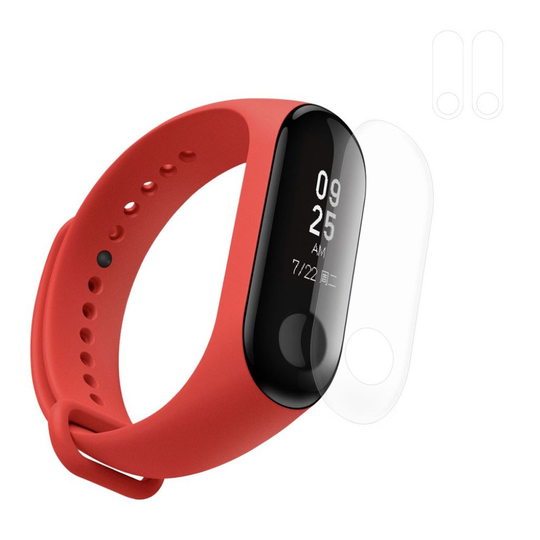 Xiaomi Mi Band 3 HAT PRINCE Pehmeä TPU Muovi Näytön Suojakalvo - Transparentti 2kpl