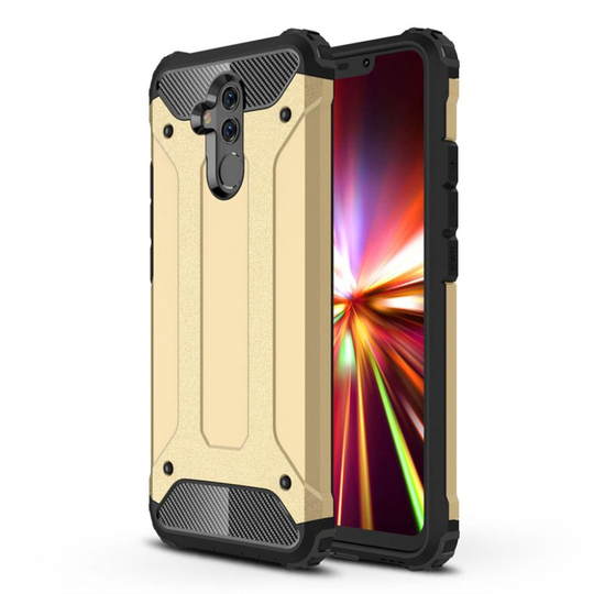 Huawei Mate 20 Lite Sporttinen hybriidi muovinen takasuoja kuori - Kulta
