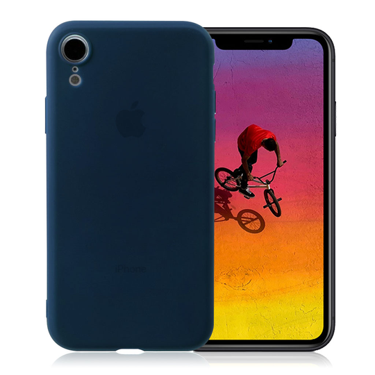 iPhone Xr Sormejälki Hylkivä Matta Pintainen Pehmeä Muovinen Takasuoja Kuori - Tumman Sininen