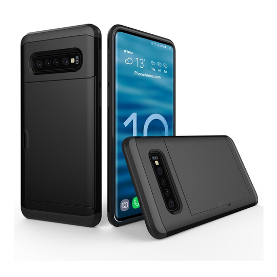 Samsung Galaxy S10 korttipaikallinen hybrid Suojakotelo - Musta