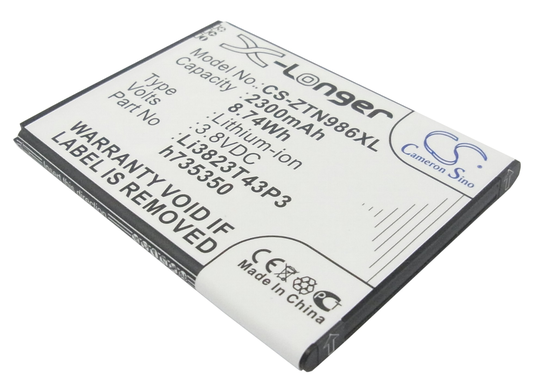 ZTE Blade Q Maxi Grand X Z777 Imperial 2 akku 2300 mAh