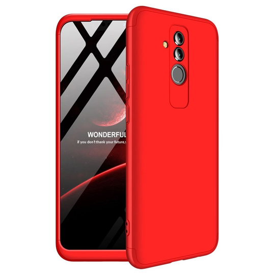 Huawei Mate 20 Lite GKK 3 palainen matta pintainen kova muovinen takasuoja kuori - Punainen