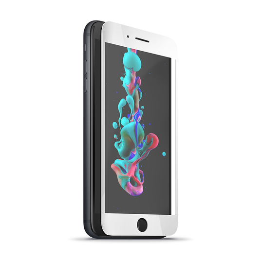 Forever 5D Iskunkestävä Panssarilasi iPhone 7 / 8 / SE 2020 valkoinen