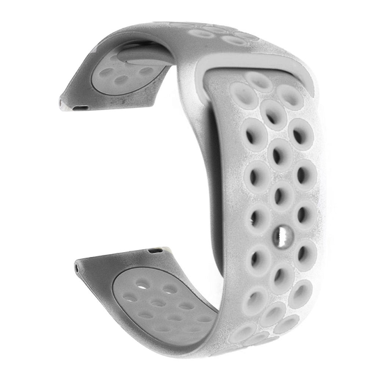 Samsung Galaxy Watch Active two-tone silicone watch band - Grey / White