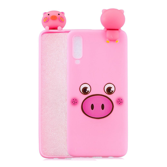 Samsung Galaxy A70 3D Animal Doll pattern case - Pig