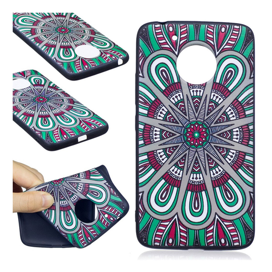 Motorola Moto G5 uniikki suojakuori - Abstrakti kukkakuvio