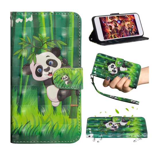 Huawei Y6 2019 patterned leather case - Panda