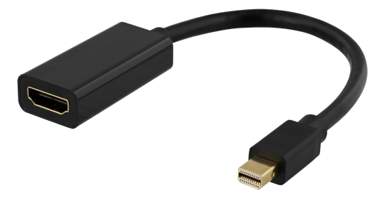 Sovitin Mini DisplayPort Uros - HDMI Naaras, DisplayPort Dual Mode (DP++), Kullatut Liittimet, 3840