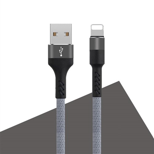 Maxlife MXUC-01 USB A - Lightning 1m 2A Fast Charge Latauskaapeli - Harmaa