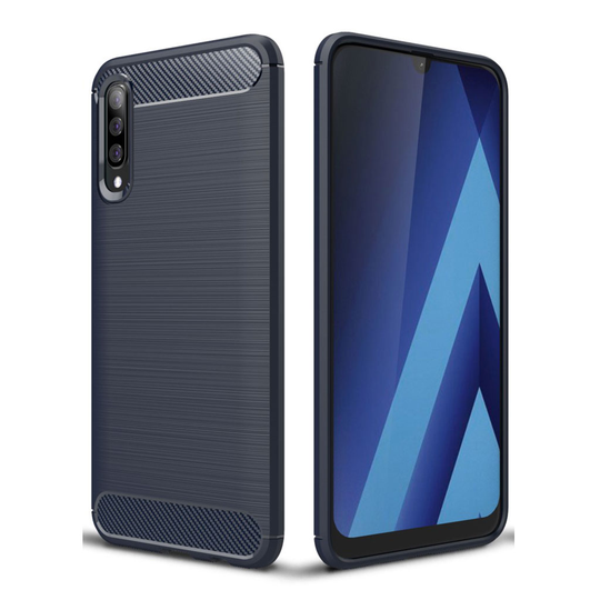 Samsung Galaxy A70 carbon fiber case - Dark Blue