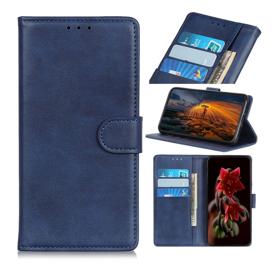 Samsung Galaxy A50 matte leather case - Blue