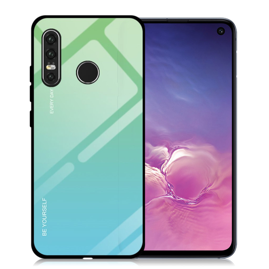 Huawei P30 Lite gradient suojakotelo - Sinivihreä / Sininen