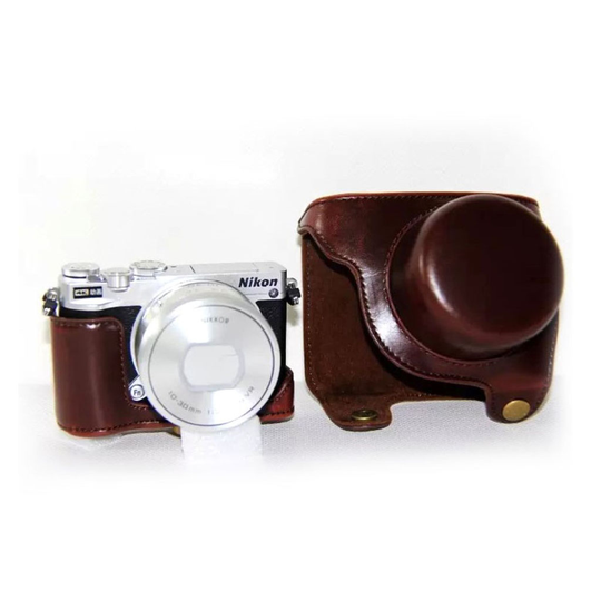 Nikon 1 J5 moderni suojakotelo - Kahvi