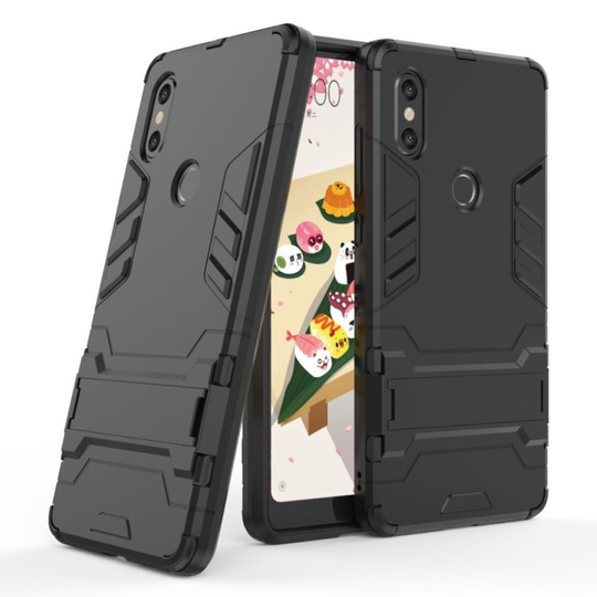 Xiaomi Mi MIX 2S hybriidi muovinen liukuestoinen takasuoja kuori - Musta