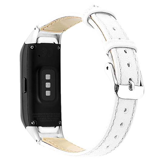 Samsung Galaxy Fit cowhide leather watch band - White