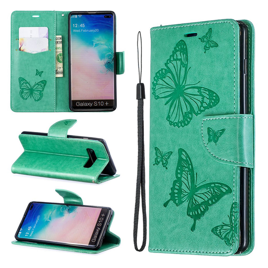 Butterfly Samsung Galaxy S10 Plus kotelot - Vihreä