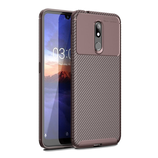 Carbon Shield Nokia 3.2 kuoret - Ruskea