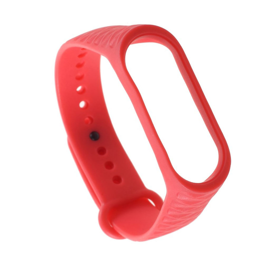 Xiaomi Mi Band 3 Pehmeä Silikooni Vaihdettava Kellon Ranneke - Punainen