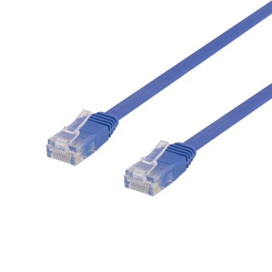 Laitekaapeli, U/UTP Cat6, Litteä, 5 M, 250 MHz, Sininen