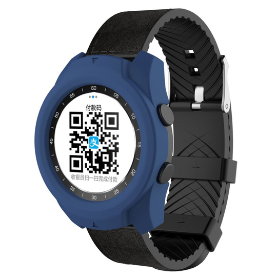 Ticwatch Pro pehmeä silikoni kehys Suojakotelo - Sininen