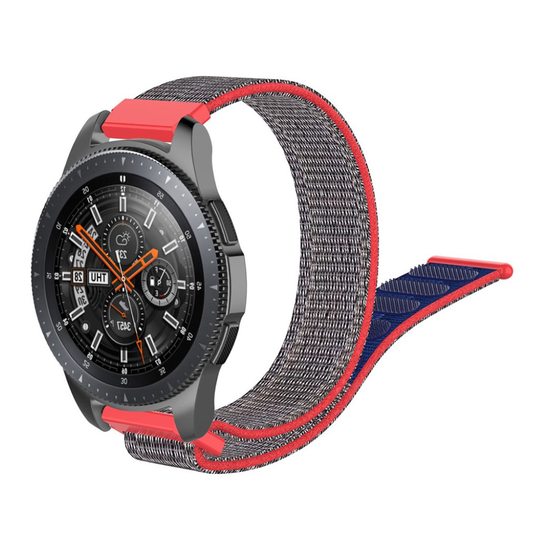 Samsung Galaxy Watch (46mm) 22mm nylon watch band - Blue / Red