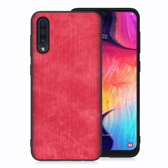 Samsung Galaxy A50 jeans texture case - Red