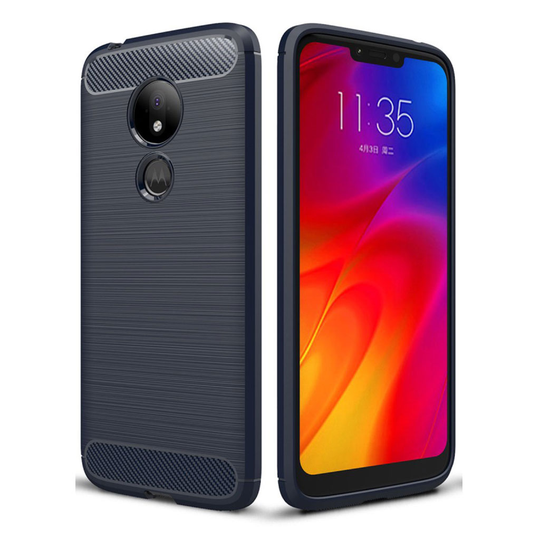 Carbon Flex Motorola Moto G7 Power kuoret - Tummansininen