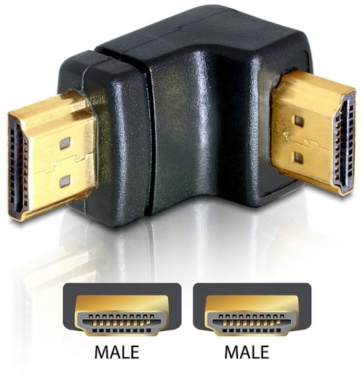 This HDMI Adapter By Delock Enables To Lead The Female Port Of HDMI Devices 90° Downwards And Conve