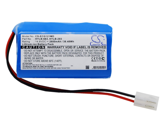 Biocare ECG-1200 ECG-1201 ECG-1210 akku 2600mAh