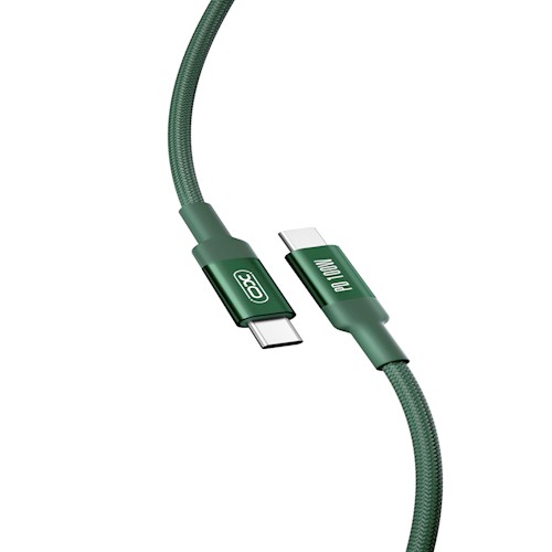 XO NB-Q168 PD USB-C - USB-C Latauskaapeli 1m 100W - Vihreä