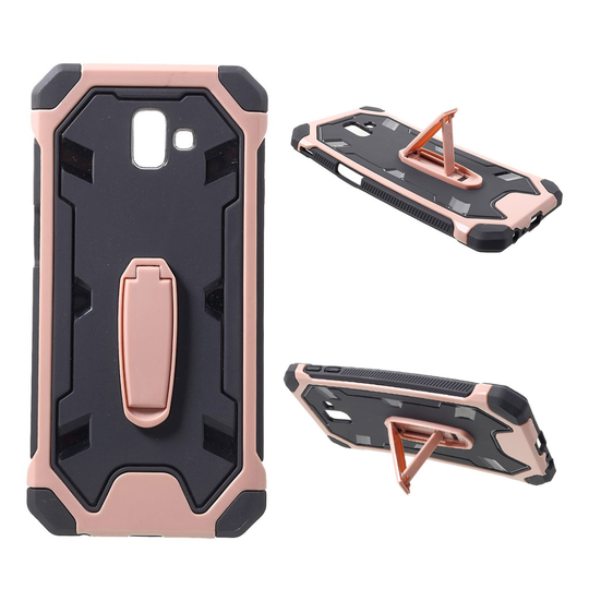 Samsung Galaxy J6 Plus (2018) Iskunkestävä combo Suojakotelo - Pinkki