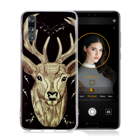 Huawei P20 Pro IMD Kuviollinen Pehmeä TPU Takasuoja Kuori - Hirvi