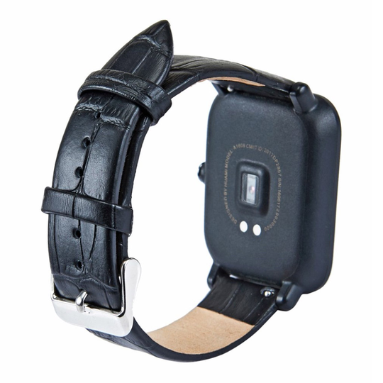 Samsung Galaxy Watch Active 20mm crocodile genuine watchband - Black