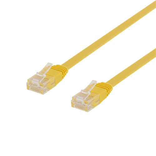 Laitekaapeli, U/UTP Cat6, Litteä, 1,5 M, 250 MHz, Keltainen