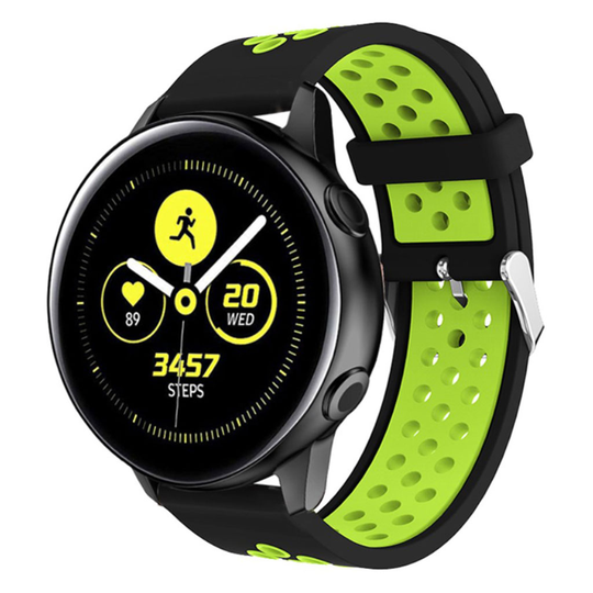 Samsung Galaxy Watch Active two-color durable watch band - Black / Green