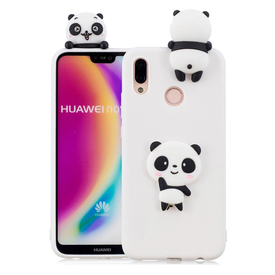 Cute 3D Huawei P20 Lite kuoret - Ujo Panda / Valkoinen