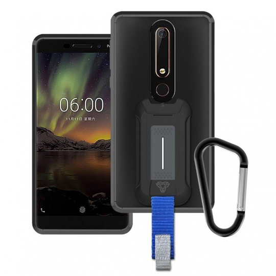 Armor-X BX3 Iskunkestävä suojakotelo Nokia 6 2018 / 6.1 läpinäkyvä / musta