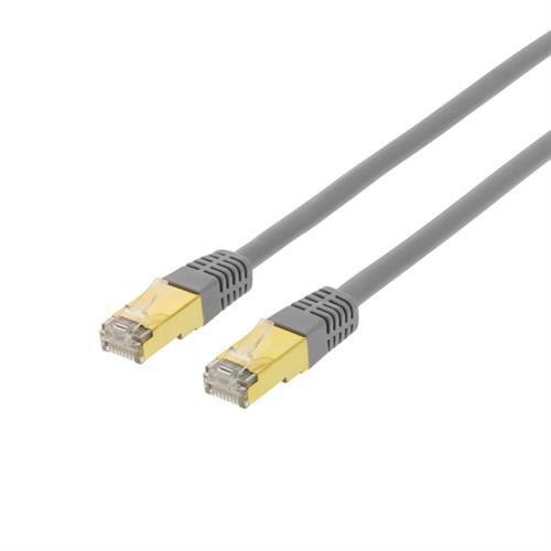 S/FTP Cat7 Laitekaapeli RJ45 Ur - Ur, 1,5m, 600MHz, Delta-sertifioitu, LSZH, Harmaa