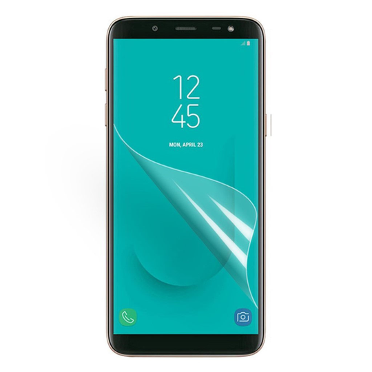Samsung Galaxy J6 (2018) kirkas pintainen pehmeä LCD näyttö suojakalvo - Transparentti