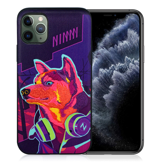 Nimmy Remix iPhone 11 Pro Embroidered Cover - Purple